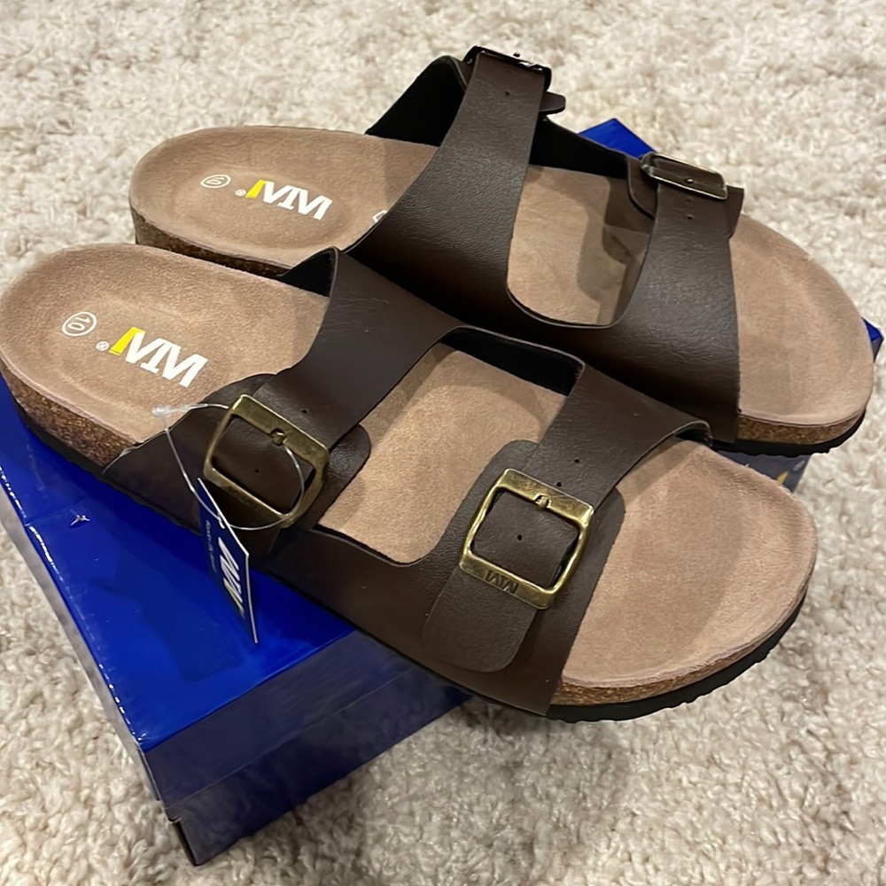NWT WANDER THE WORKD DOUBLE STRAP SANDALS